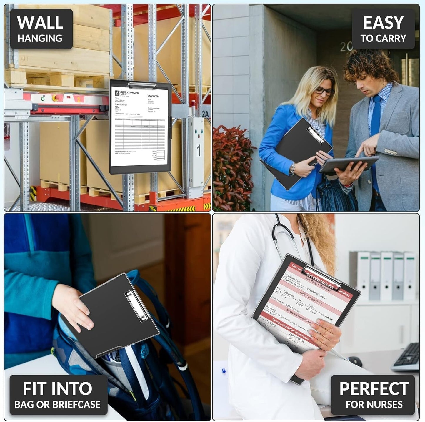 Clipboard with Storage Heavy Duty Clip Boards 8.5 X 11 with Dual Storage Folder