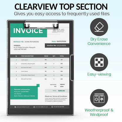 Clipboard with Storage Heavy Duty Clip Boards 8.5 X 11 with Dual Storage Folder