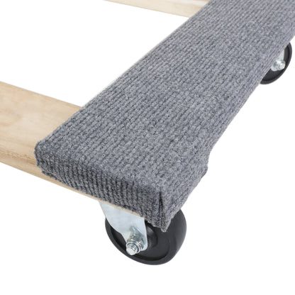 30-Inch Wooden Moving Dolly, 660-Lb Capacity, Dollies, 4 Caster Wheels