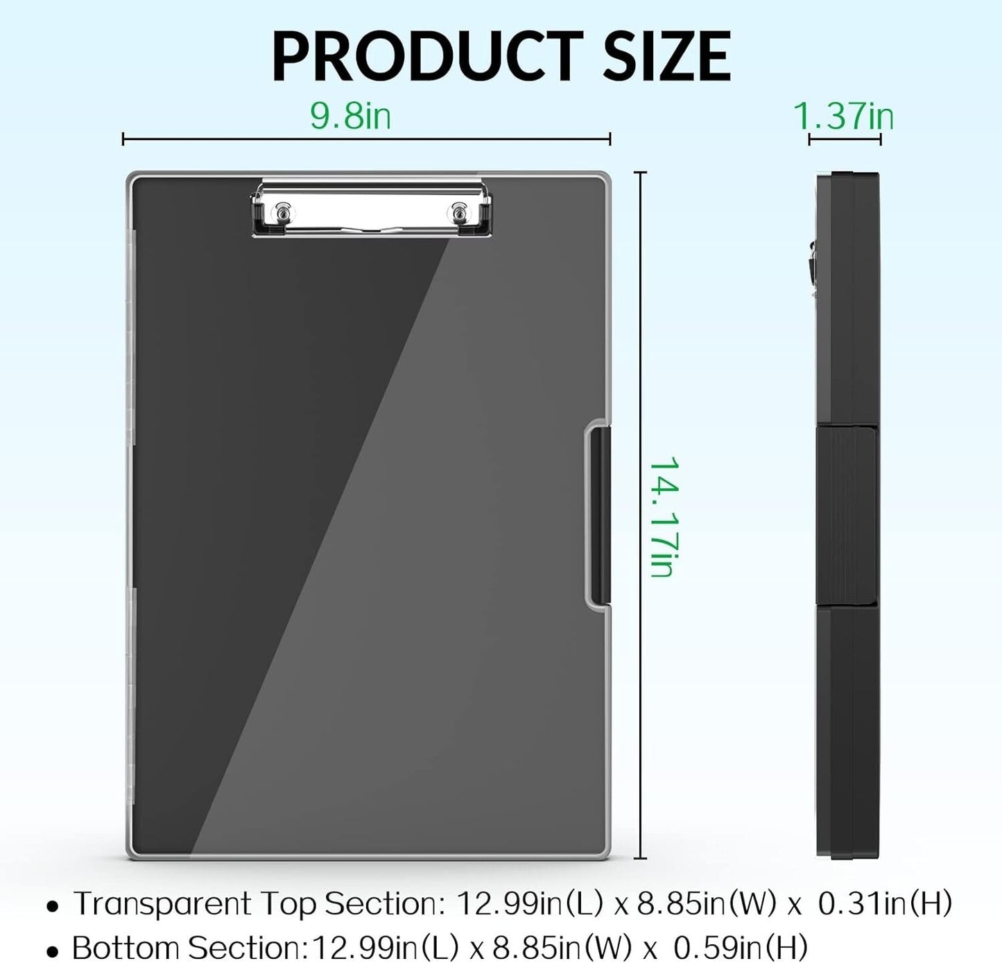 Clipboard with Storage Heavy Duty Clip Boards 8.5 X 11 with Dual Storage Folder