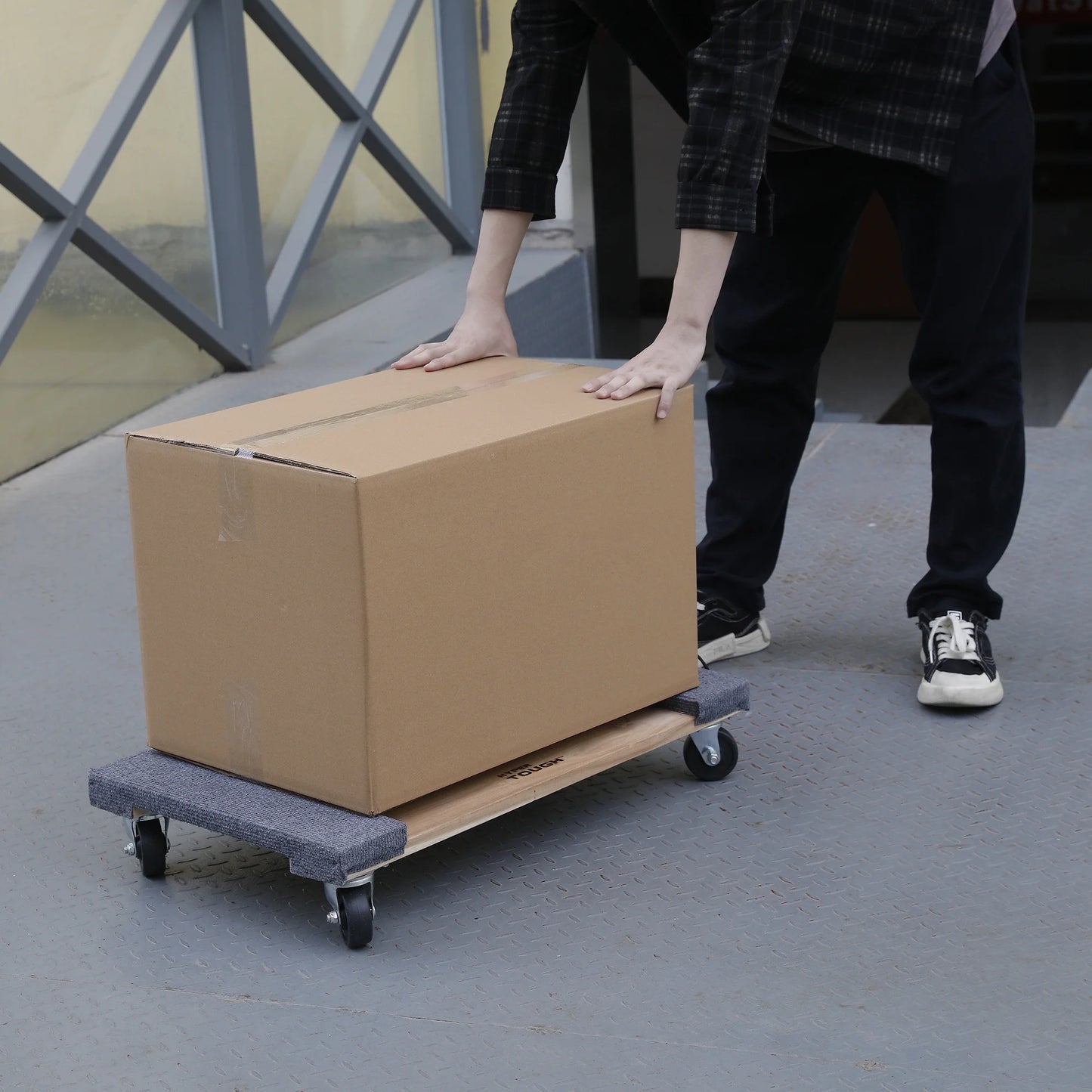 30-Inch Wooden Moving Dolly, 660-Lb Capacity, Dollies, 4 Caster Wheels