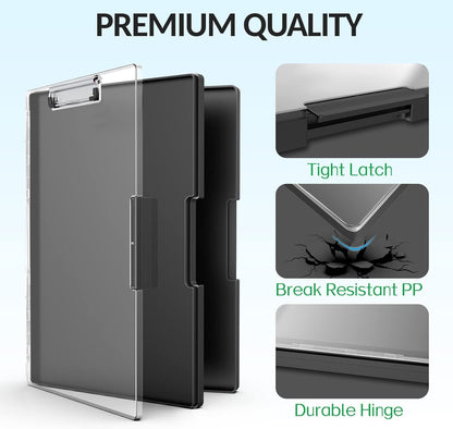 Clipboard with Storage Heavy Duty Clip Boards 8.5 X 11 with Dual Storage Folder