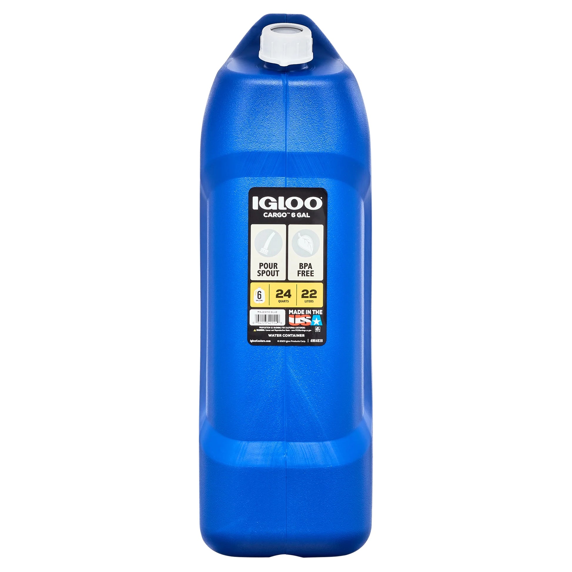 6 Gallon Camping Water Storage Container, Blue