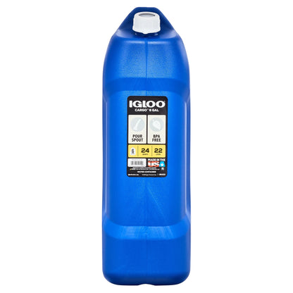 6 Gallon Camping Water Storage Container, Blue